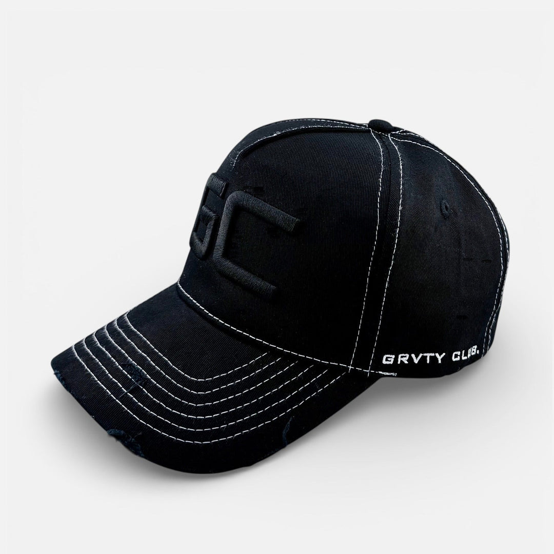 BLACK GC BASEBALL CAP - GRVTY CLUB.