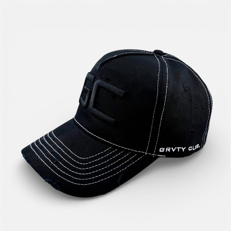BLACK GC BASEBALL CAP - GRVTY CLUB.
