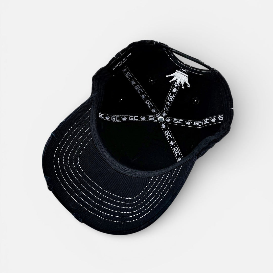 BLACK GC BASEBALL CAP - GRVTY CLUB.