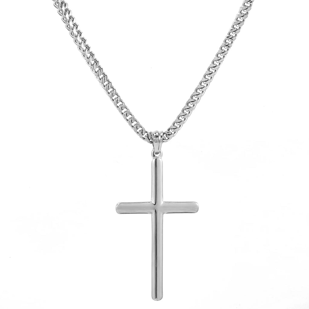 ANTIDOTE BUYERS CLUB / ENGRAVED LARGE CROSS PENDANT (RX-915)