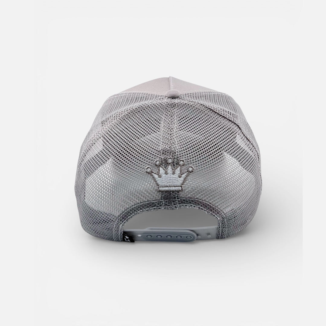 GREY CROWN TRUCKER CAP - GRVTY CLUB.