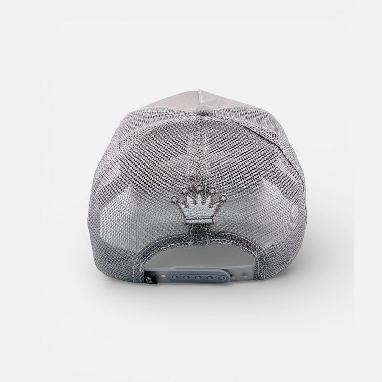 GREY CROWN TRUCKER CAP - GRVTY CLUB.