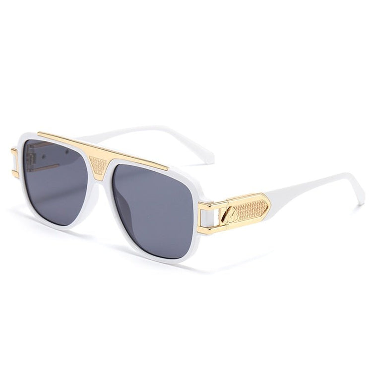 CAPPO - White and Gold Sunglasses