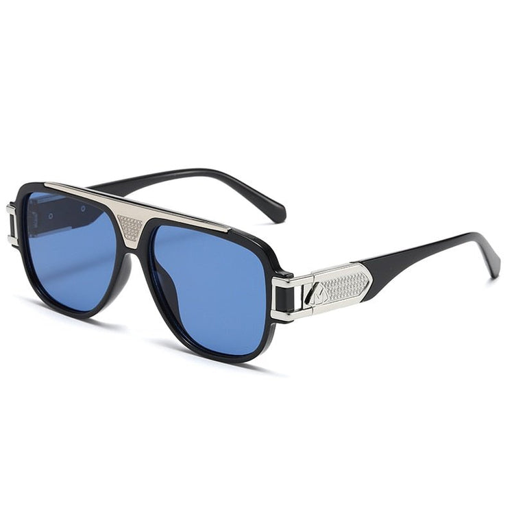 CAPPO - Blue and Silver Sunglasses