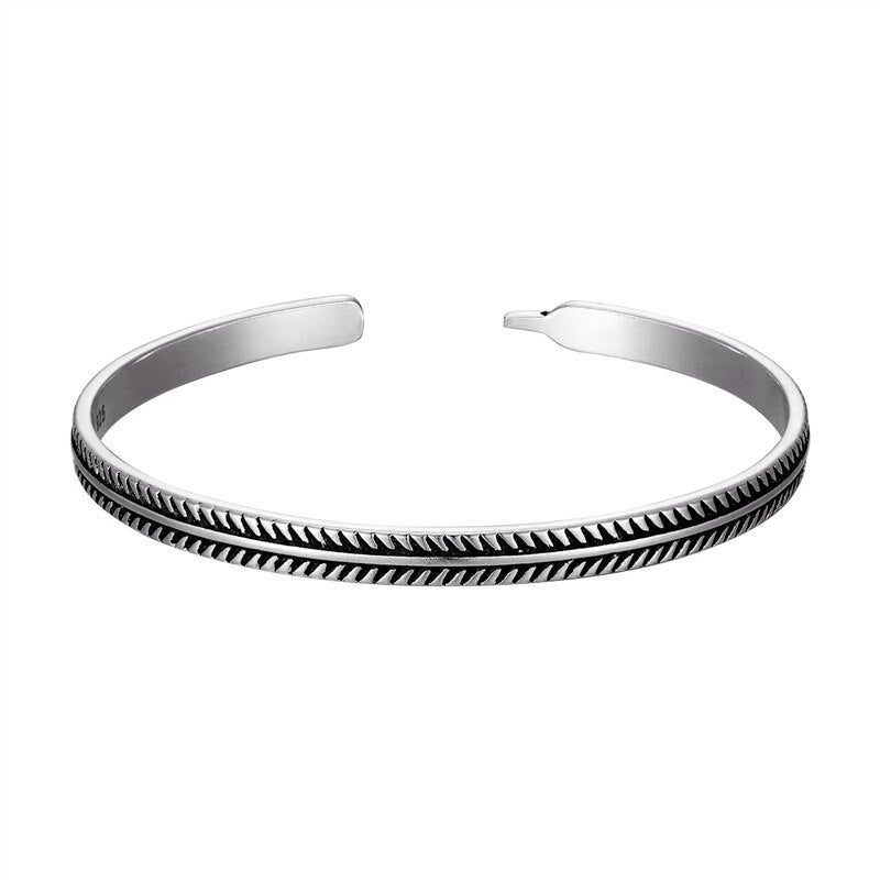Textured Sterling Silver Bangle Collection - GRVTYCLUB