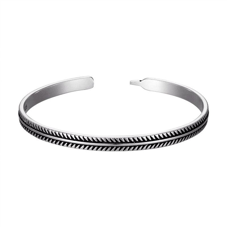 Textured Sterling Silver Bangle Collection - GRVTYCLUB