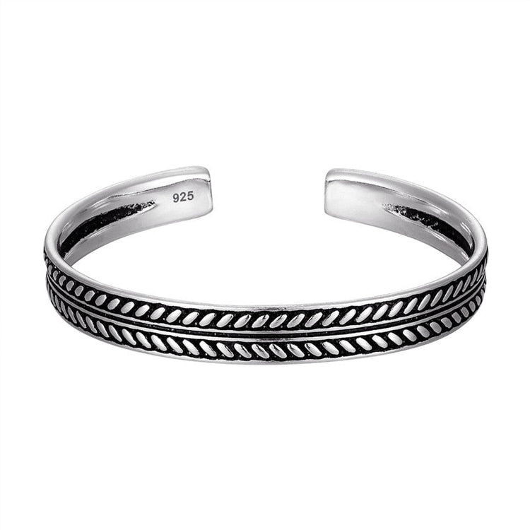Textured Sterling Silver Bangle Collection - GRVTYCLUB