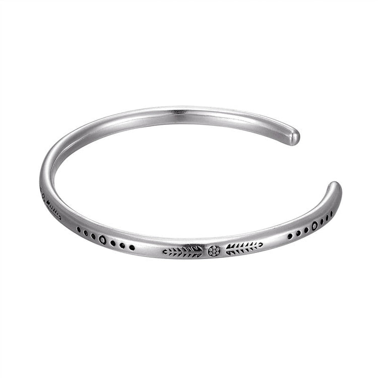 Textured Sterling Silver Bangle Collection - GRVTYCLUB