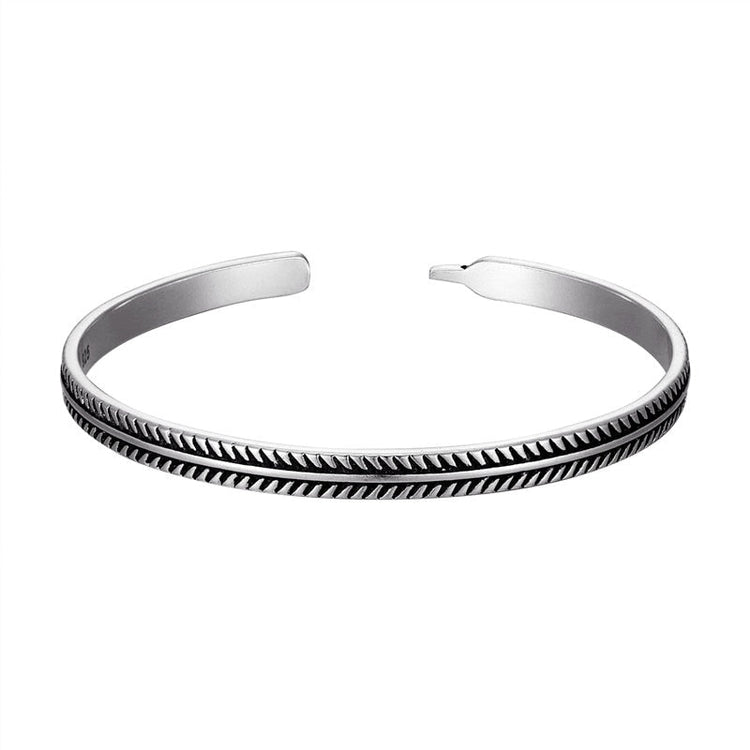 Textured Sterling Silver Bangle Collection - GRVTYCLUB